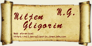 Miljen Gligorin vizit kartica
